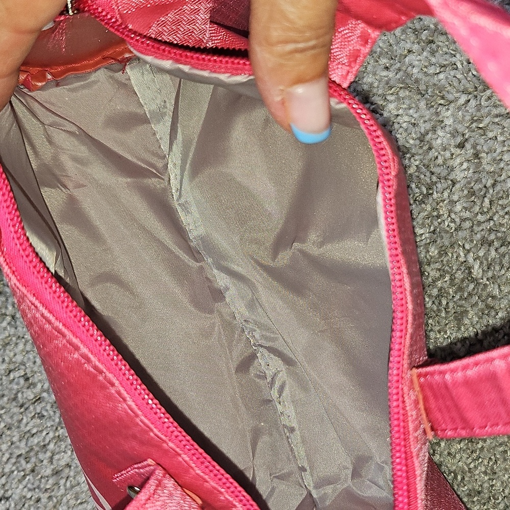Coca Cola Pink Cosmetic Bag With a pair of Glass Gem Design Strappy Sandals. - Picture 8 of 8